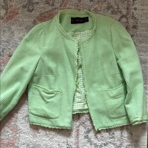 Zara Green Textured Women's Jacket